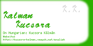 kalman kucsora business card
